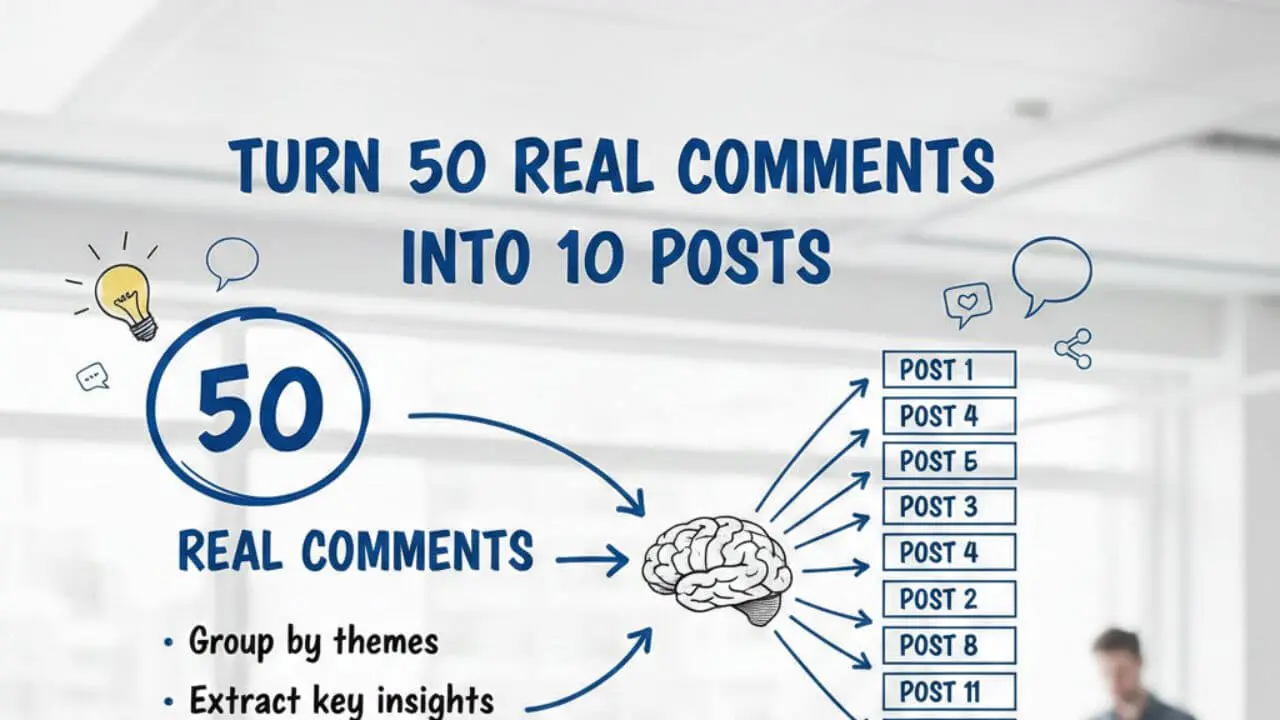 Turn 50 Real Comments Into 10 Posts